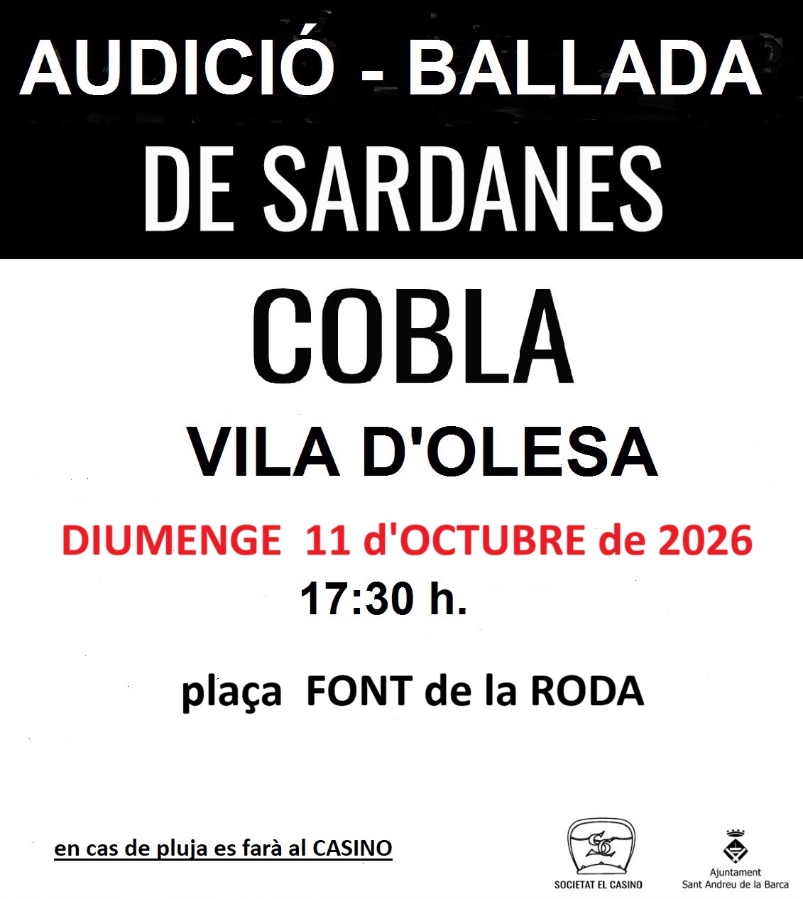 Ballada de sardanes amb la Cobla Vila d’Olesa