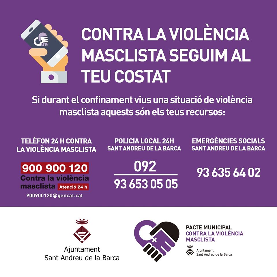 Recursos contra la violència masclista davant la situació de confinament
