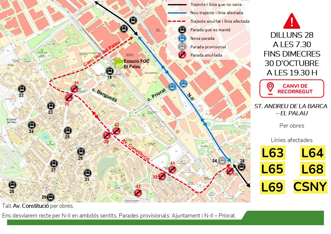 Afectacions al trànsit per treballs d'asfaltatge